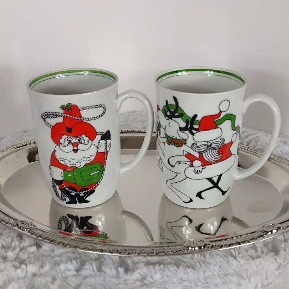 2 Fitz & Floyd Christmas Mugs